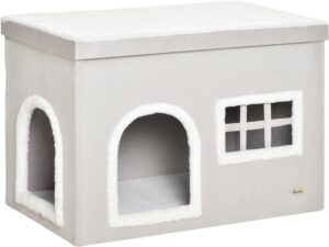 PawHut Casa Plegable para Gatos