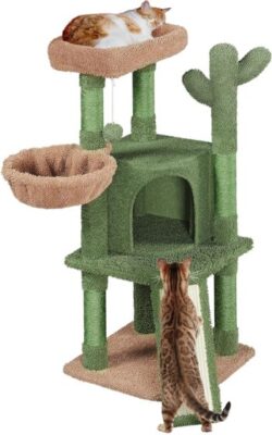 Yaheetech Árbol para Gatos de Cactus 106cm